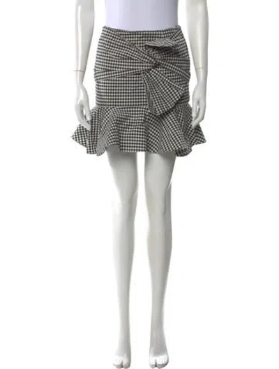 Pre-owned Veronica Beard Plaid Print Mini Skirt In Multi