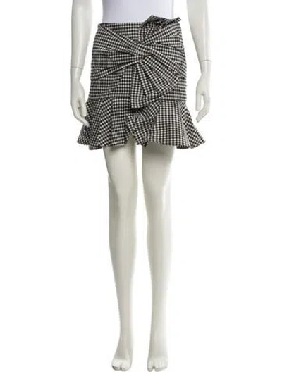 Pre-owned Veronica Beard Plaid Print Mini Skirt In Neutral