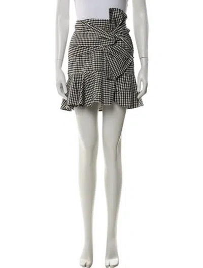 Pre-owned Veronica Beard Plaid Print Mini Skirt In Neutral