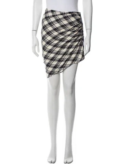 Pre-owned Veronica Beard Plaid Print Mini Skirt W/ Tags In Blue