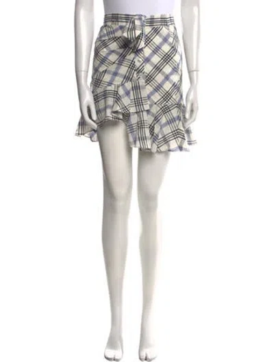 Pre-owned Veronica Beard Plaid Print Mini Skirt W/ Tags In Neutral