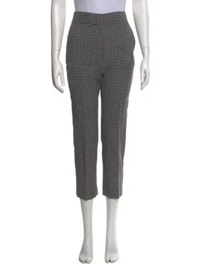 Pre-owned Veronica Beard Plaid Print Skinny Leg Pants In Multi