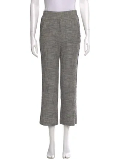 Pre-owned Veronica Beard Plaid Print Straight Leg Pants In Multi