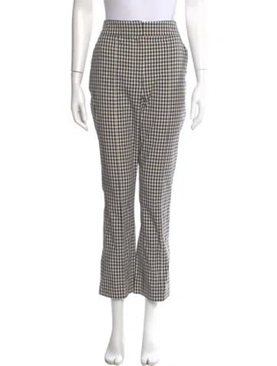 Pre-owned Veronica Beard Plaid Print Straight Leg Pants W/ Tags In Multi