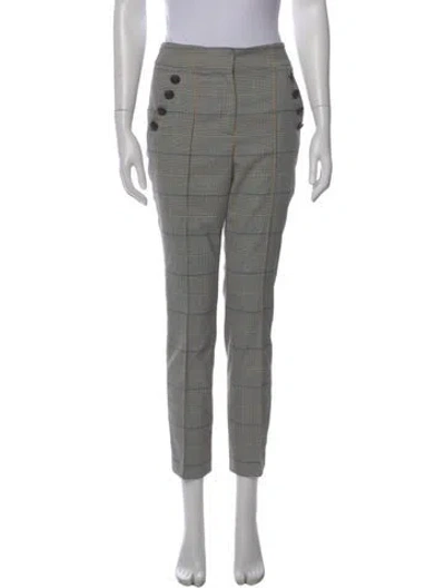 Pre-owned Veronica Beard Plaid Print Straight Leg Pants W/ Tags In Multi