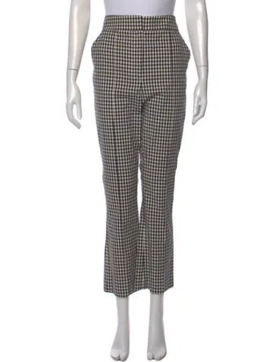 Pre-owned Veronica Beard Plaid Print Straight Leg Pants W/ Tags In Multi