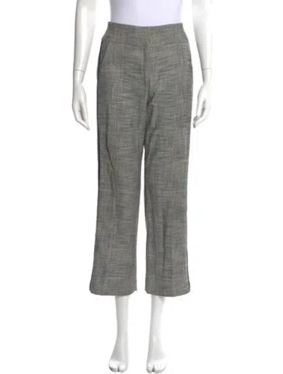 Pre-owned Veronica Beard Plaid Print Wide Leg Pants In Multi