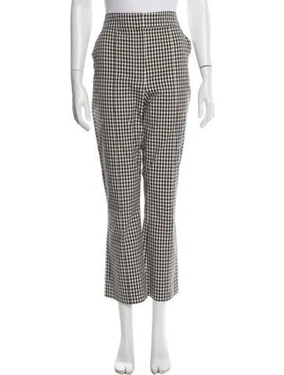 Pre-owned Veronica Beard Plaid Print Wide Leg Pants In Multi