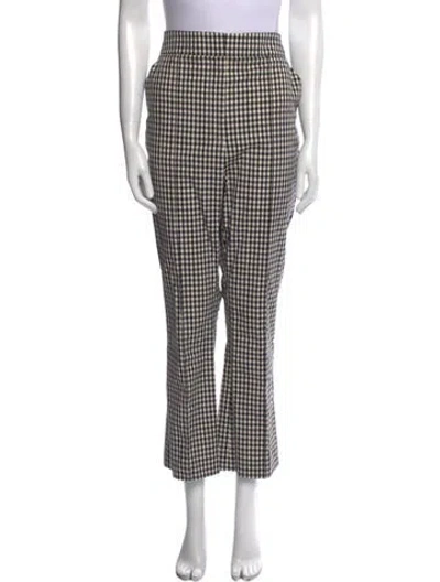 Pre-owned Veronica Beard Plaid Print Wide Leg Pants W/ Tags In Multi