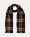 Veronica Beard Plaid Wool Scarf In Multi