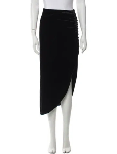Pre-owned Veronica Beard Pleated Accents Midi Length Skirt In Black