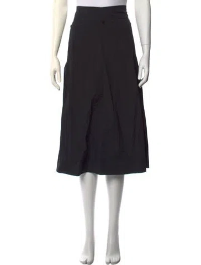 Pre-owned Veronica Beard Pleated Accents Midi Length Skirt In Black