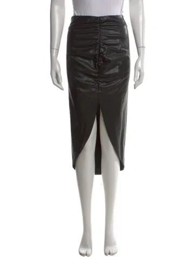 Pre-owned Veronica Beard Pleated Accents Midi Length Skirt In Black