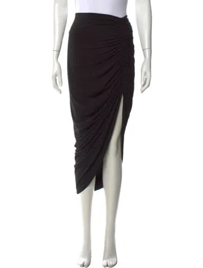 Pre-owned Veronica Beard Pleated Accents Midi Length Skirt In Black