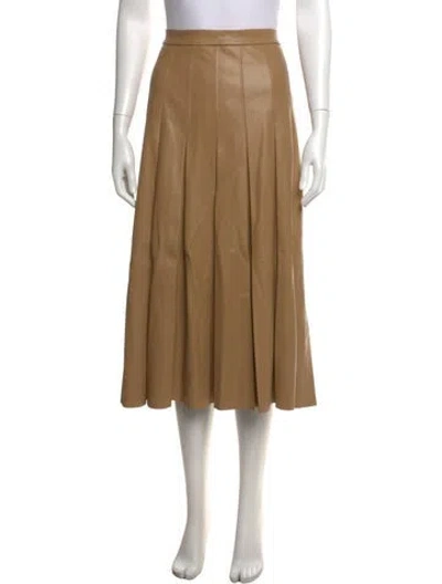 Pre-owned Veronica Beard Pleated Accents Midi Length Skirt In Neutrals