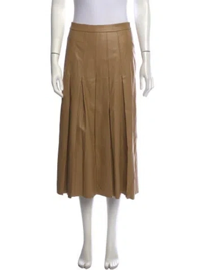 Pre-owned Veronica Beard Pleated Accents Midi Length Skirt In Neutrals