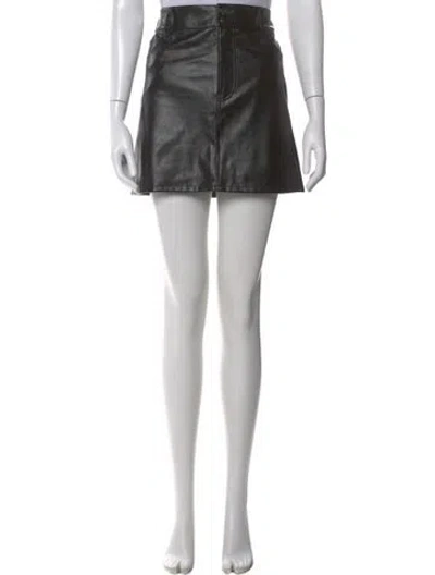 Pre-owned Veronica Beard Pleated Accents Mini Skirt In Black