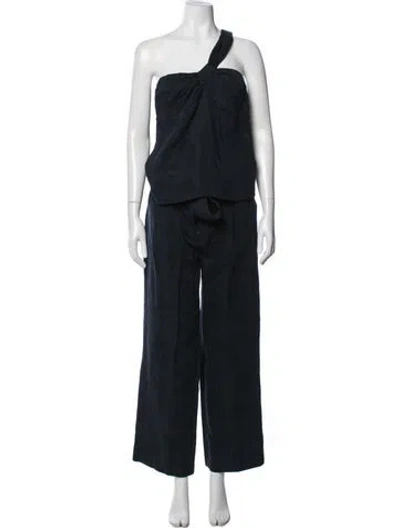Pre-owned Veronica Beard Pleated Accents Pant Set In Blue
