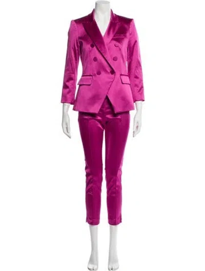 Pre-owned Veronica Beard Pleated Accents Pant Set In Pink