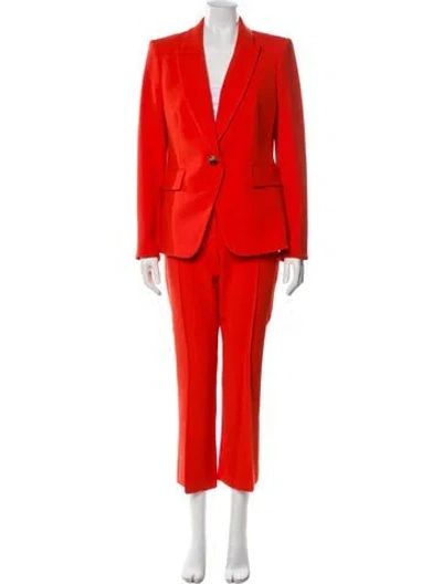 Pre-owned Veronica Beard Pleated Accents Pantsuit In Orange
