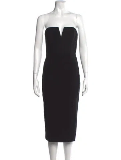 Pre-owned Veronica Beard Plunge Neckline Knee-length Dress In Black