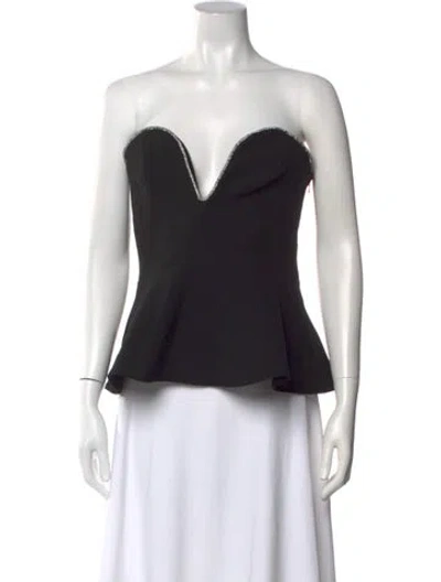 Pre-owned Veronica Beard Plunge Neckline Sleeveless Top In Black