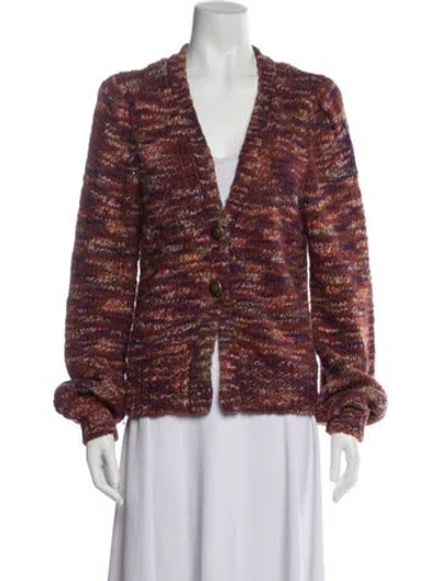 Pre-owned Veronica Beard Plunge Neckline Sweater In Brown