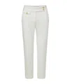 Veronica Beard Renzo Straight Crop Pants In White