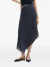 Veronica Beard Polka-dot Asymmetric Skirt In Blue