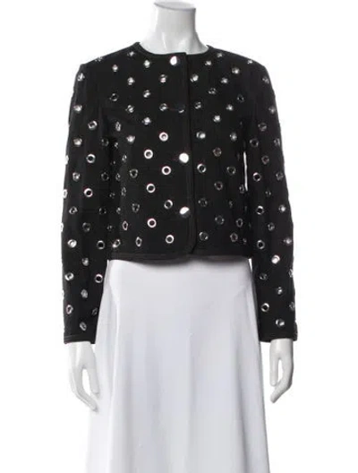 Pre-owned Veronica Beard Polka Dot Print Evening Jacket W/ Tags In Gray