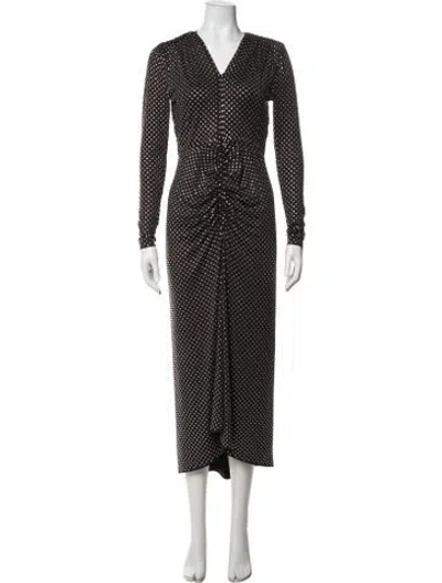 Pre-owned Veronica Beard Polka Dot Print Midi Length Dress In Multi