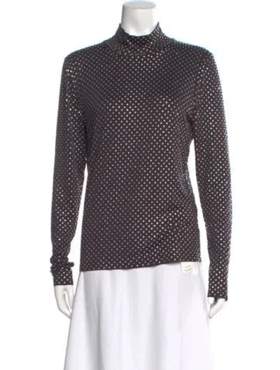 Pre-owned Veronica Beard Polka Dot Print Turtleneck Top W/ Tags In Multi