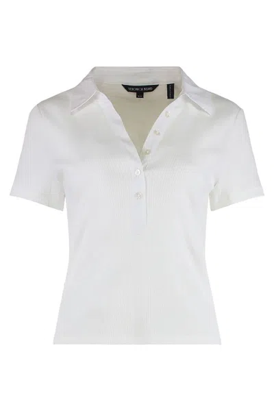 Veronica Beard Kearney Short-sleeve Polo Tee In Animal Print