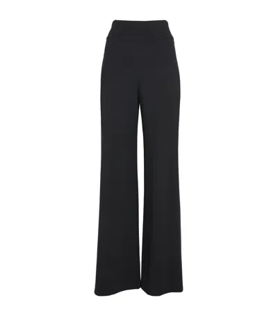 Veronica Beard Ponte Kalinda Wide-leg Trousers In Black