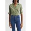 Veronica Beard Porta Ruched Cotton Button-up Shirt