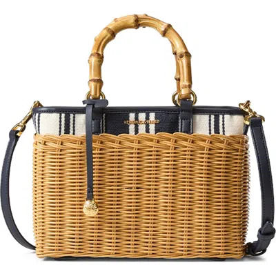 Veronica Beard Porto Wicker Stripe Canvas Bag In Multi