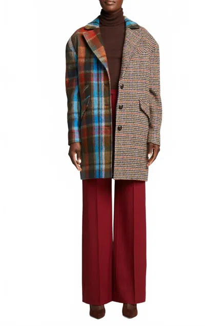 Veronica Beard Pre-loved India Dickey Coat In Plaid Multi