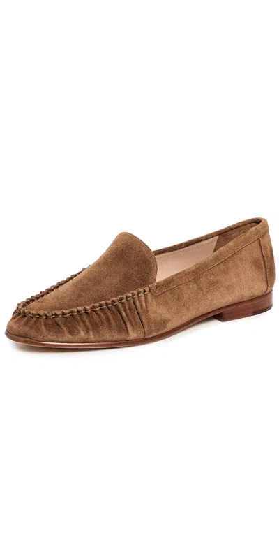 Veronica Beard Prilla Suede Loafers Chestnut In Brown