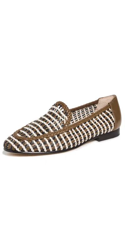 Veronica Beard Prilla Woven Flats Brown Multi