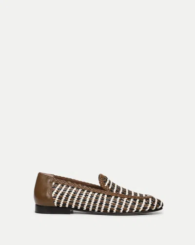 Veronica Beard Prilla Woven Leather Loafer In Multi