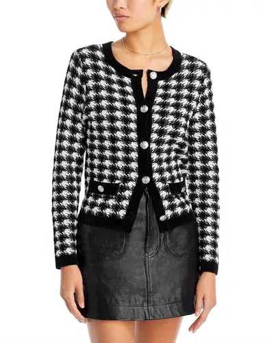Veronica Beard Primrose Cardigan In Black/white In Multi