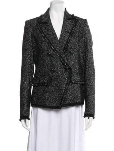 Pre-owned Veronica Beard Printed Blazer In Black