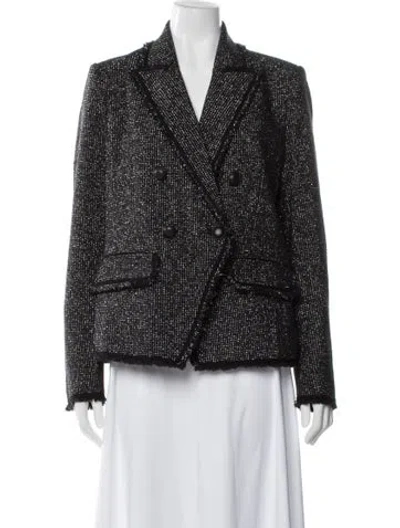 Pre-owned Veronica Beard Printed Blazer In Black