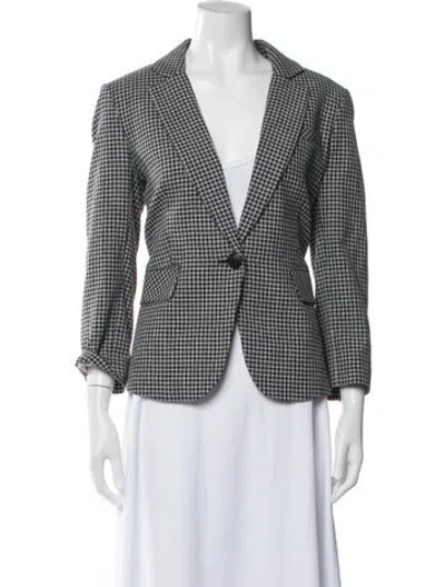 Pre-owned Veronica Beard Printed Blazer In Black