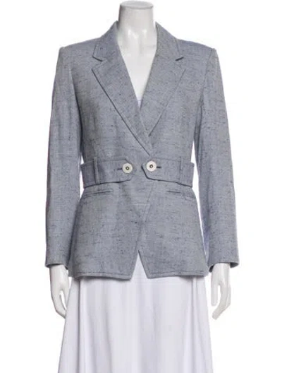 Pre-owned Veronica Beard Printed Blazer In Blue
