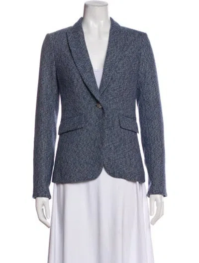 Pre-owned Veronica Beard Printed Blazer In Blue