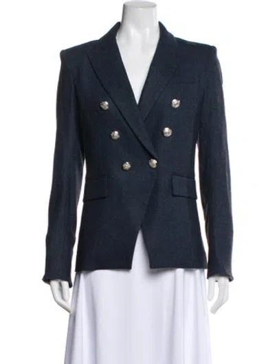 Pre-owned Veronica Beard Printed Blazer In Blue