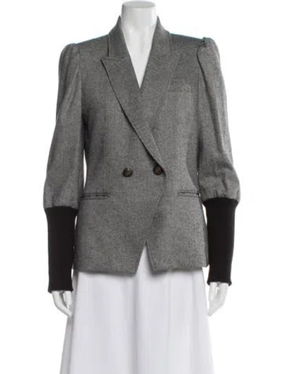 Pre-owned Veronica Beard Printed Blazer In Gray