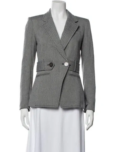 Pre-owned Veronica Beard Printed Blazer In Gray