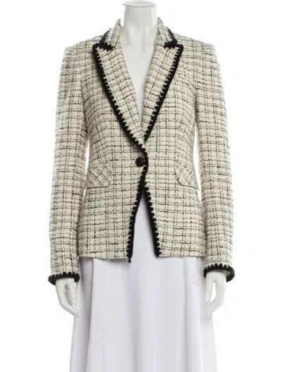 Pre-owned Veronica Beard Printed Blazer In Neutral